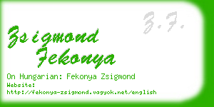 zsigmond fekonya business card